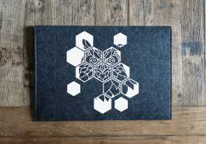 laptopfodral - konturer abstrakt geometrisk berguv uggla uv owl