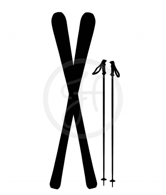 Tryck - Slalom skidor stavar alpint