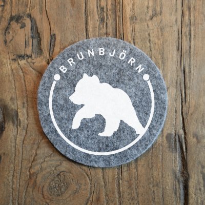 Glasunderlägg filt - brunbjörn bjenn ursus arctos jamska björnunge bear