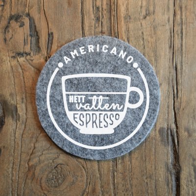 glasunderlägg filt - kaffekopp recept americano